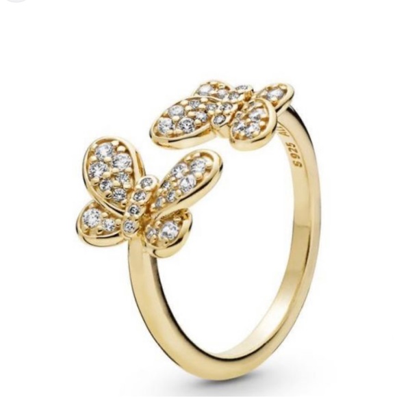 Pandora Jewelry - Pandora Shine Dazzling Butterflies Open Ring Size 10